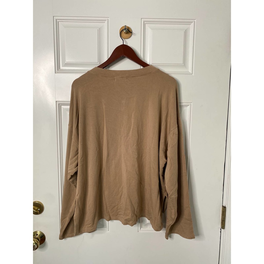 Lovers and Friends Hailey Henley Sweatshirt Brown - Picture 7 of 7